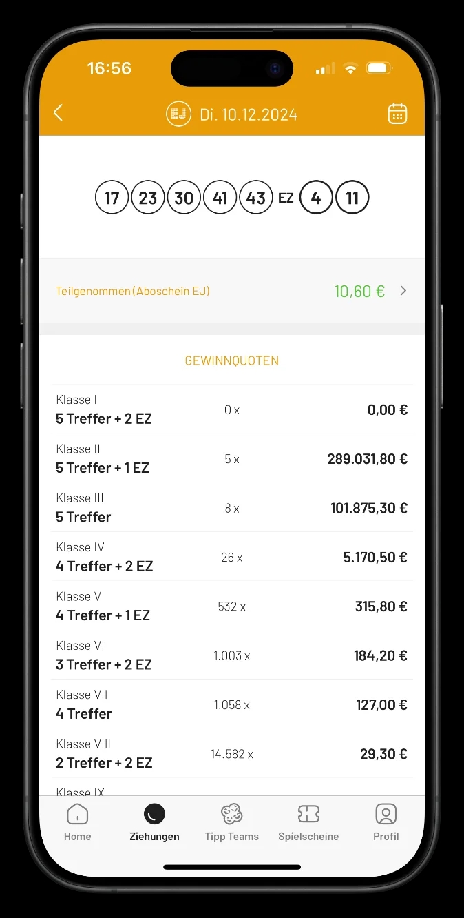 Lotto Scanner App Gewinnzahlen
