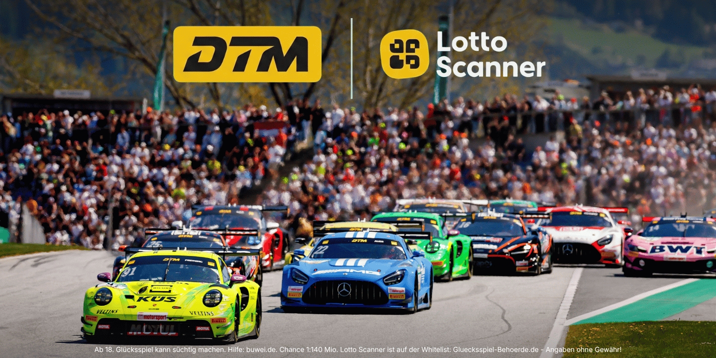Lotto Scanner ist offizieller DTM Partner: Gewinne Tickets für die nächsten Rennen