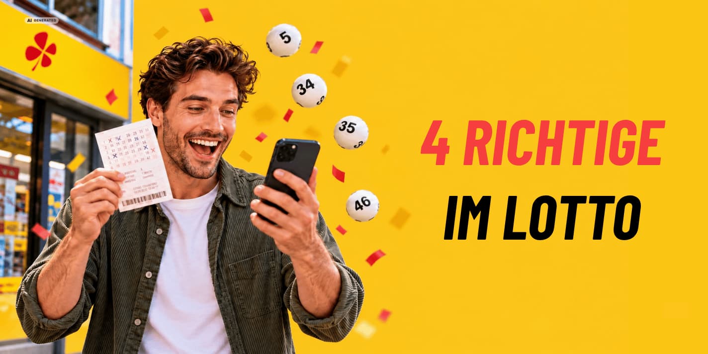 4 Richtige im Lotto: Wie hoch ist der Gewinn?