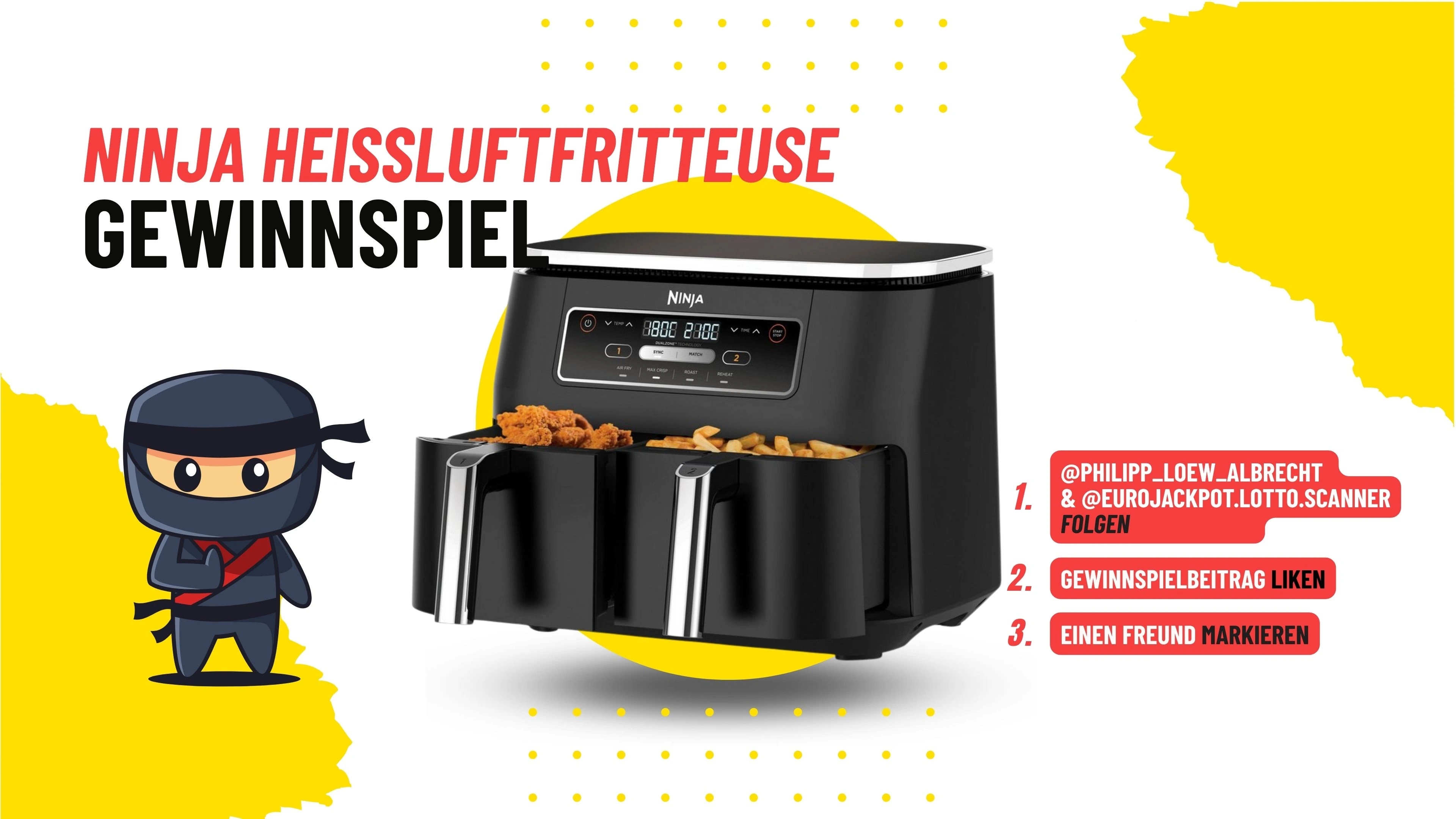 Jetzt mitmachen: Ninja Dual Zone Airfryer (7,6 L) gewinnen!