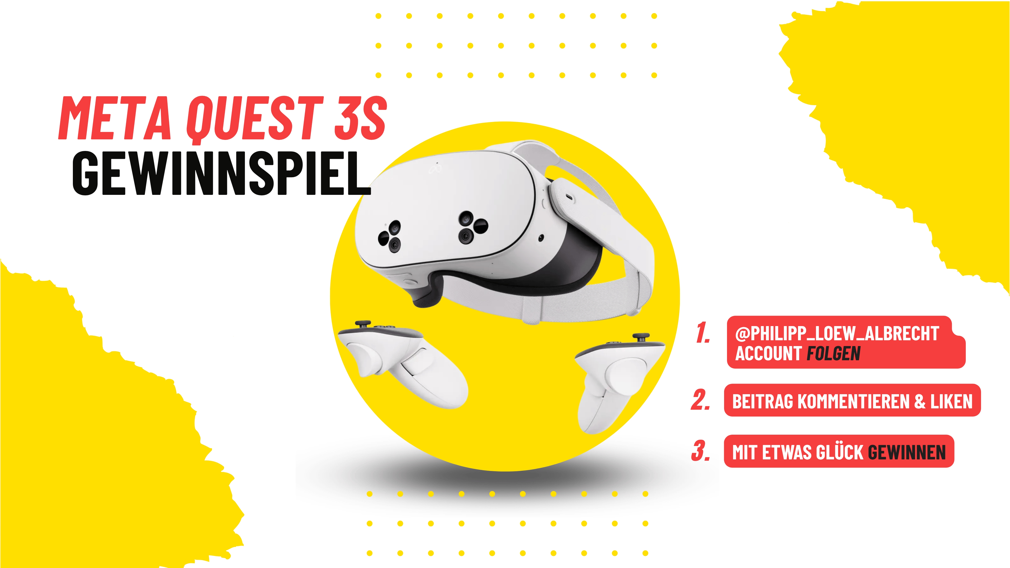 Gewinne eine brandneue Meta Quest 3S VR-Brille!